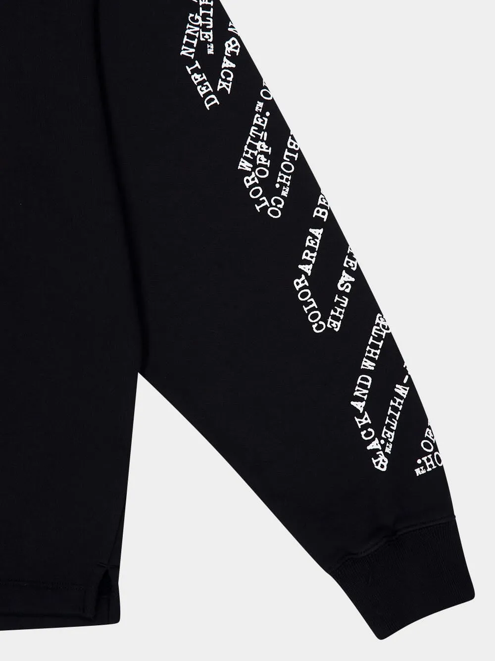 Black Type Machine Arrow Cotton Hooded Sweatshirt sold by Fashion Clinic product image thumbnail 4