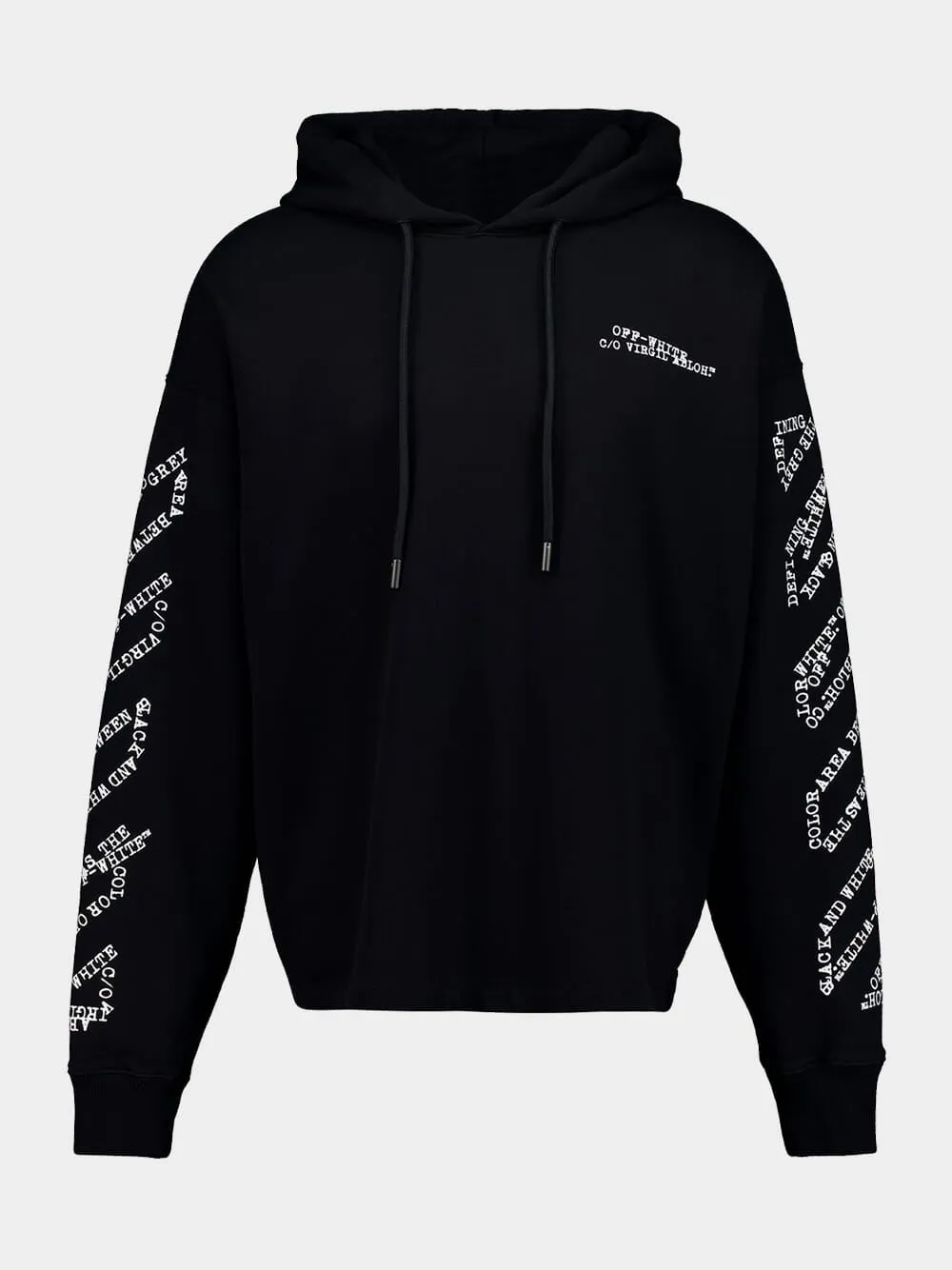 Black Type Machine Arrow Cotton Hooded Sweatshirt sold by Fashion Clinic