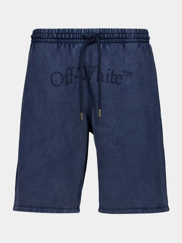 Blue Bookish Mar Skate Cotton Sweatshorts made by Fashion Clinic