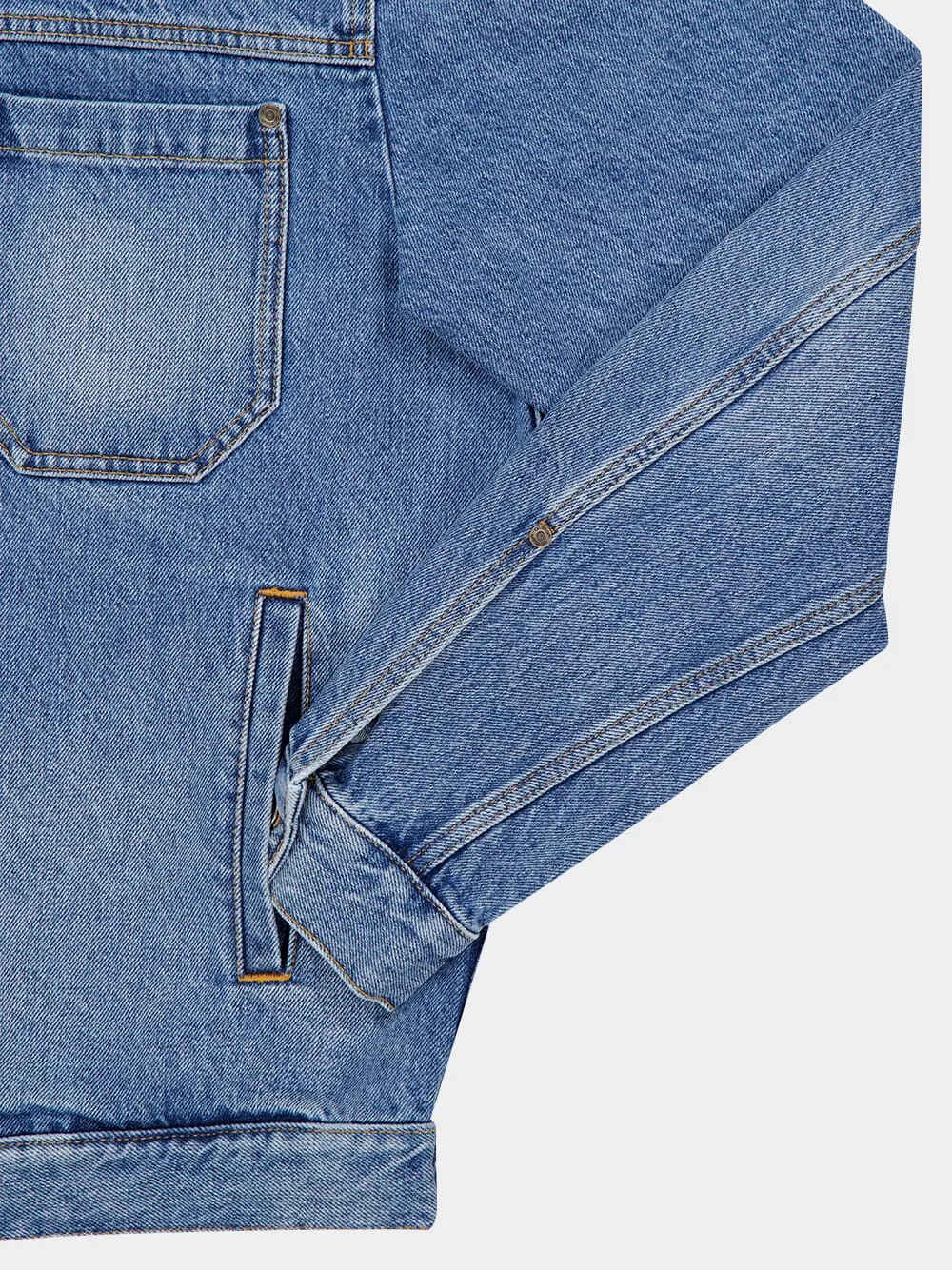 Blue Half Arrow Skate Denim Jacket sold by Fashion Clinic product image thumbnail 4