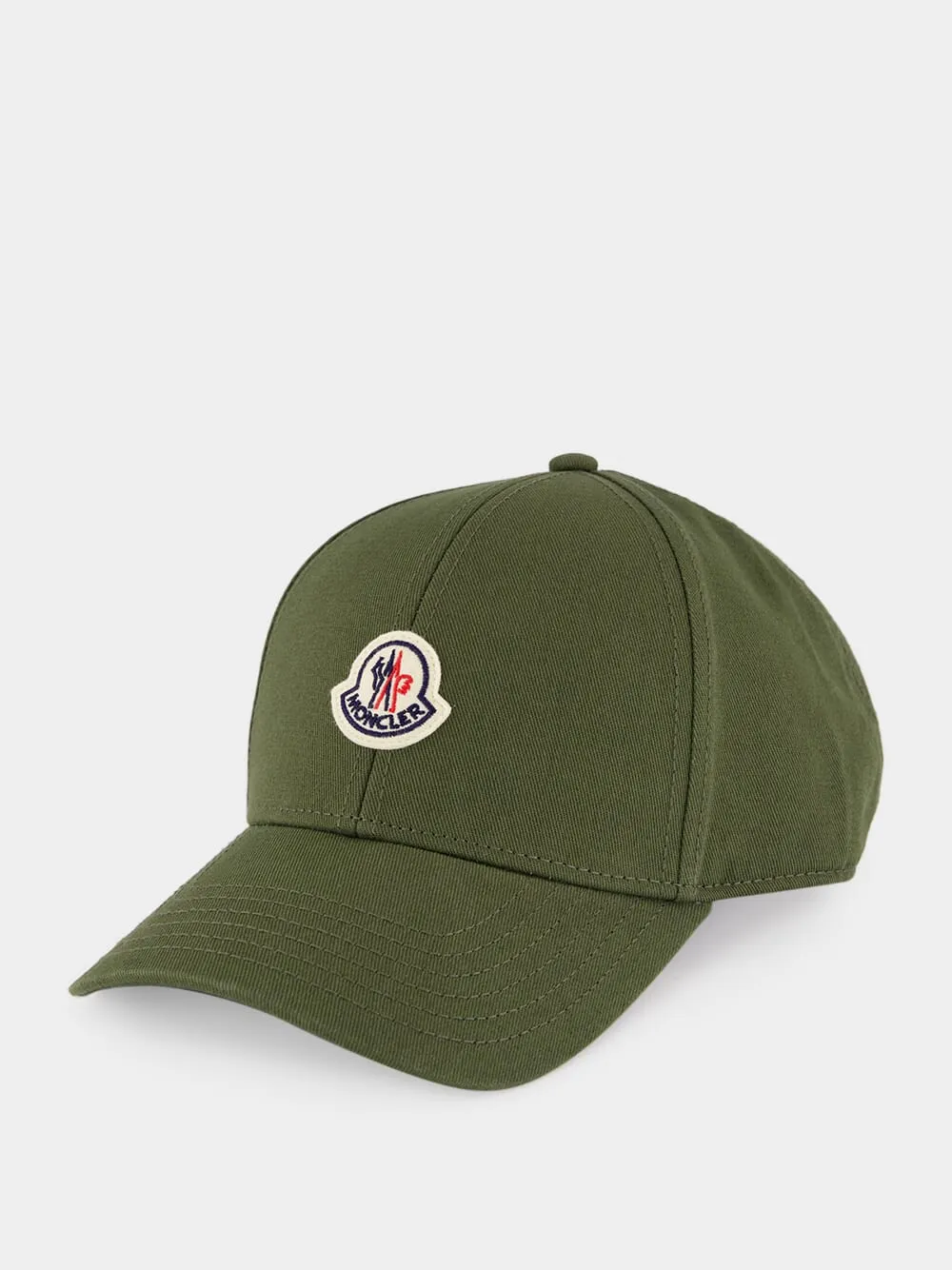 Olive Green Cotton Gabardine Baseball Cap sold by Fashion Clinic