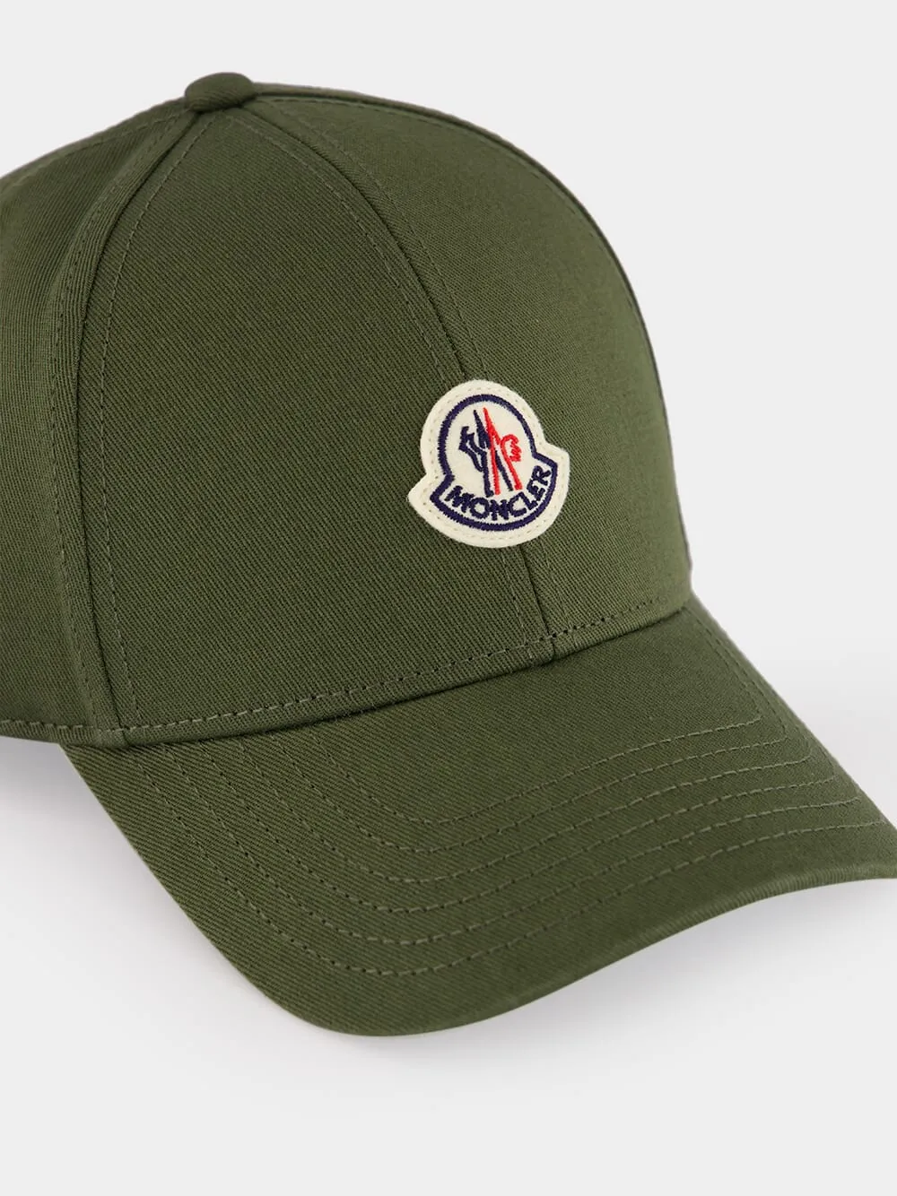 Olive Green Cotton Gabardine Baseball Cap sold by Fashion Clinic product image thumbnail 4