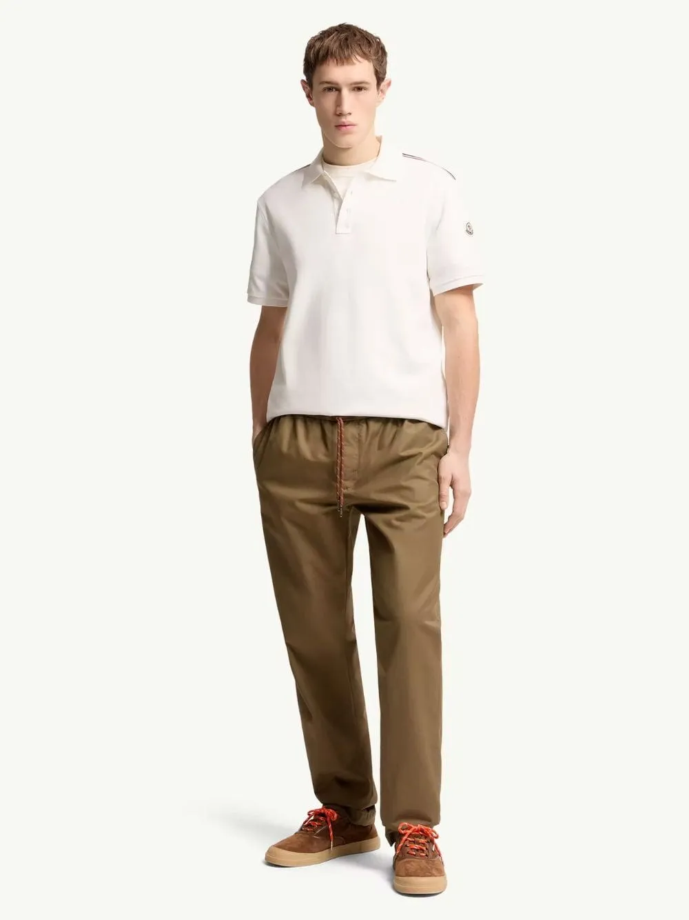 White Tricolor-Trimmed Cotton Piquet Polo Shirt sold by Fashion Clinic product image thumbnail 2
