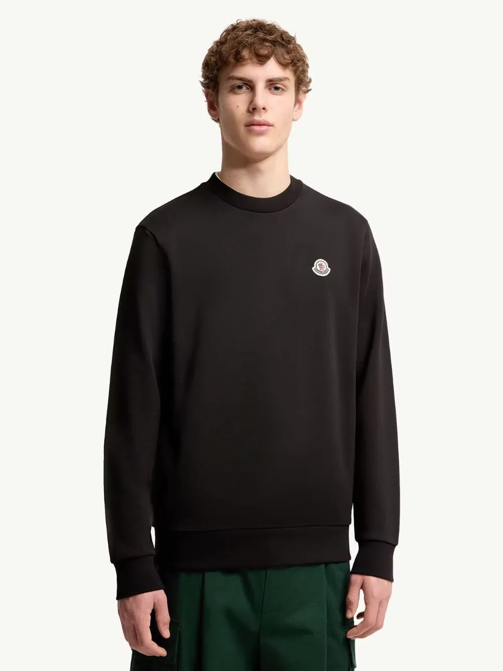 Black Logo Patch Cotton Sweatshirt sold by Fashion Clinic product image thumbnail 2