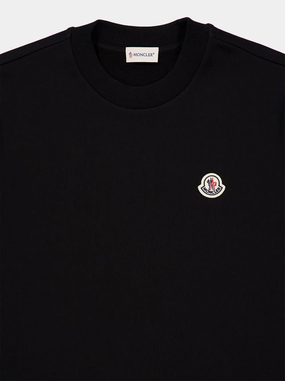 Black Logo Patch Cotton Sweatshirt sold by Fashion Clinic product image thumbnail 5