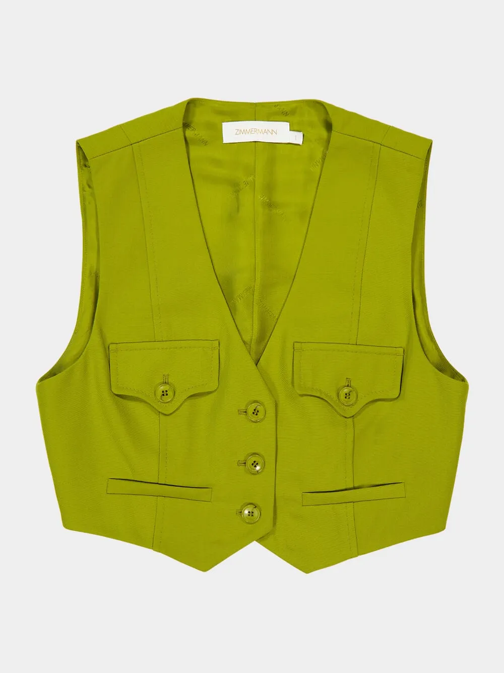 Pistachio Luna Wool Waistcoat sold by Fashion Clinic product image thumbnail 5