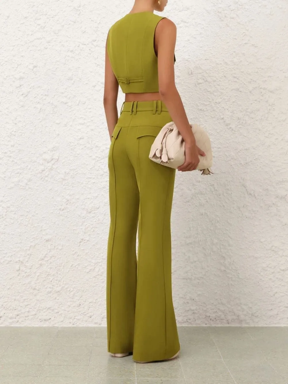 Pistachio Luna Wool Waistcoat sold by Fashion Clinic product image thumbnail 4