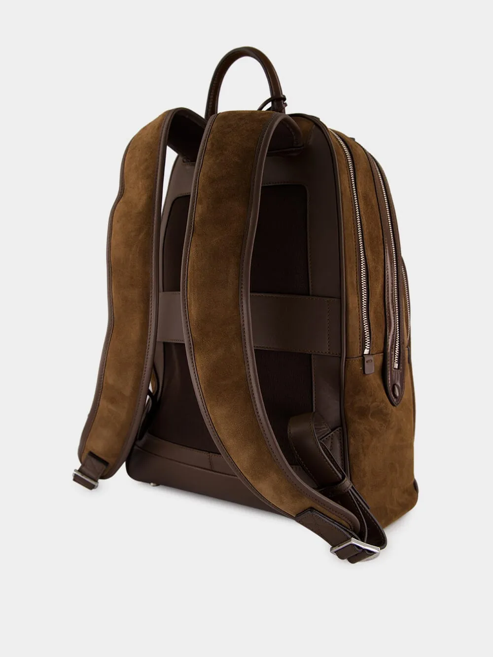 Dark Brown Suede Leather Backpack sold by Fashion Clinic product image thumbnail 4