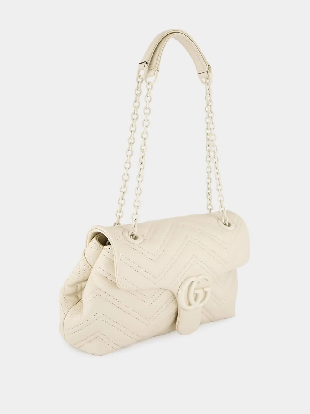 Ivory GG Marmont Small Shoulder Bag sold by Fashion Clinic product image thumbnail 3