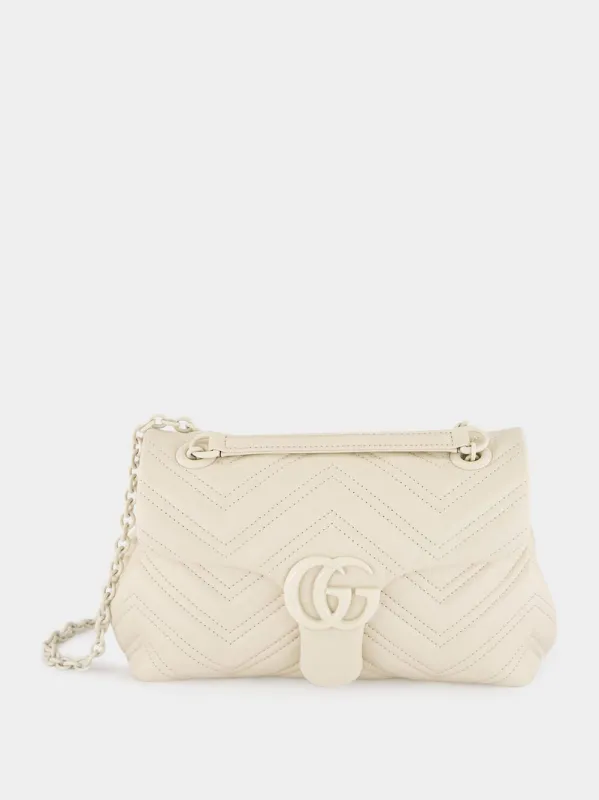 Ivory GG Marmont Small Shoulder Bag sold by Fashion Clinic