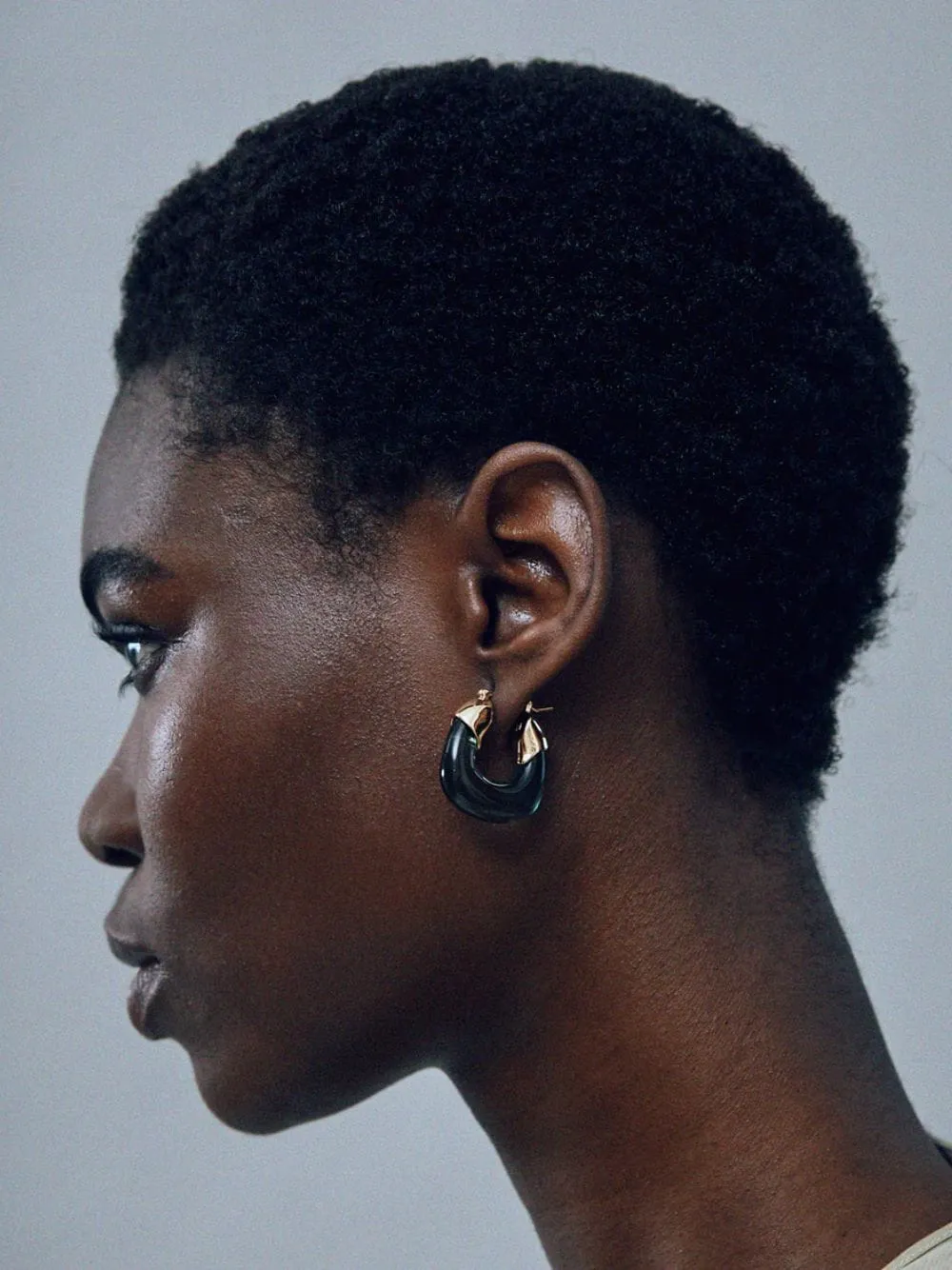 Mini Organic Hoops in Forest sold by Fashion Clinic