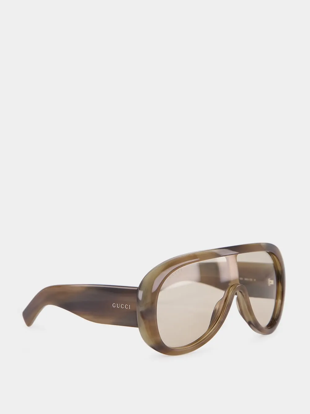 Light Brown Tortoiseshell Rectangular Frame Sunglasses sold by Fashion Clinic product image thumbnail 2