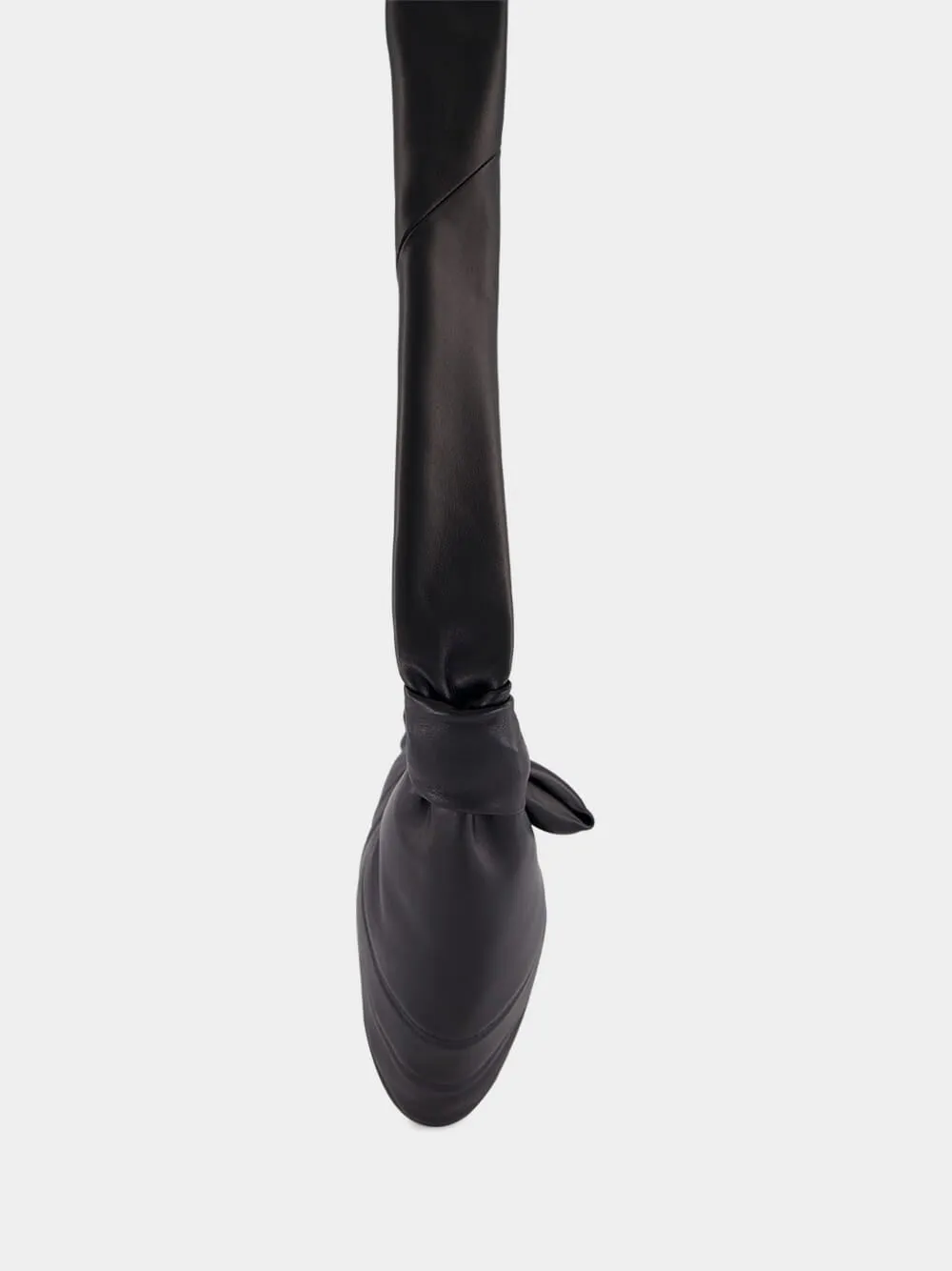 Black Small Croissant Leather Bag sold by Fashion Clinic product image thumbnail 4