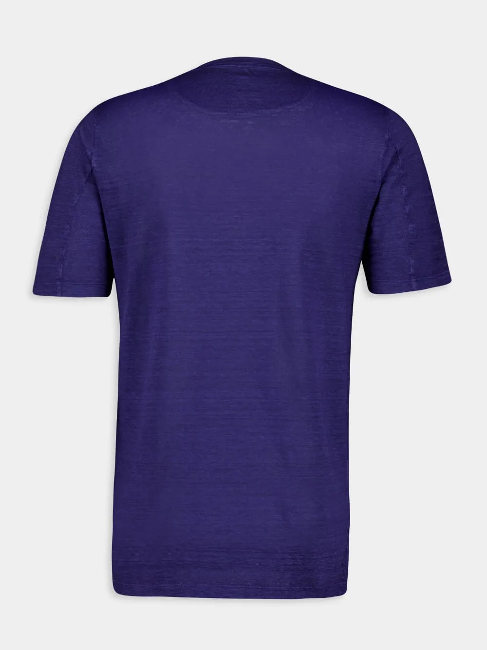 Ink Fade Blue Linen T-Shirt sold by Fashion Clinic product image thumbnail 2