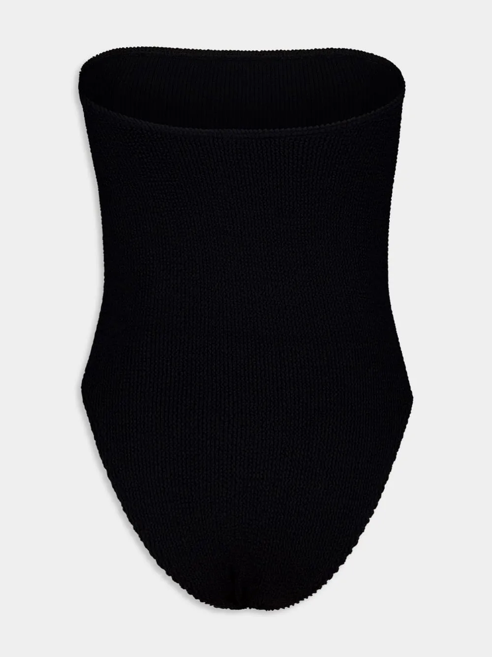 Black Strapless Crinkle One-Piece Swimsuit sold by Fashion Clinic product image thumbnail 2