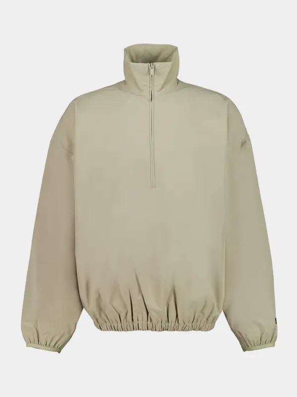 Timber Beige Half-Zip Hooded Sweatshirt made by Fear of God
