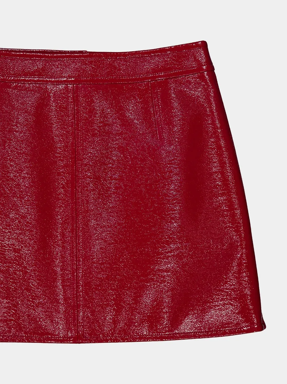 Red Reedition Vinyl Mini Skirt sold by Fashion Clinic product image thumbnail 4