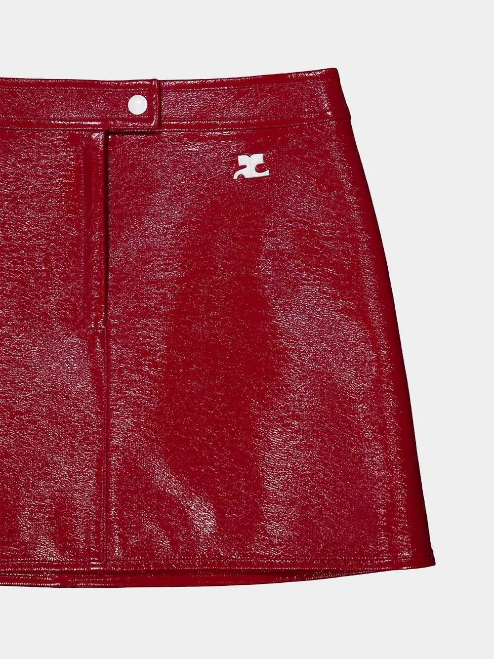 Red Reedition Vinyl Mini Skirt sold by Fashion Clinic product image thumbnail 3