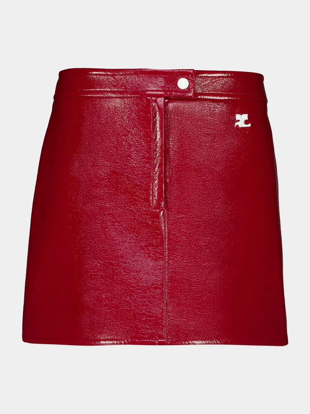Red Reedition Vinyl Mini Skirt sold by Fashion Clinic