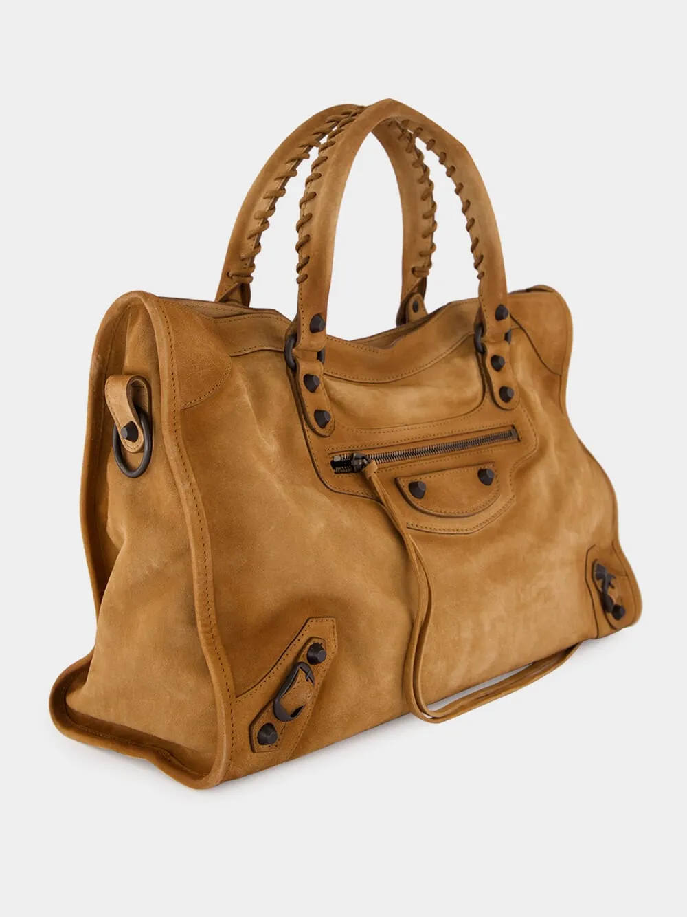 Camel Suede Le City Medium Bag sold by Fashion Clinic product image thumbnail 5