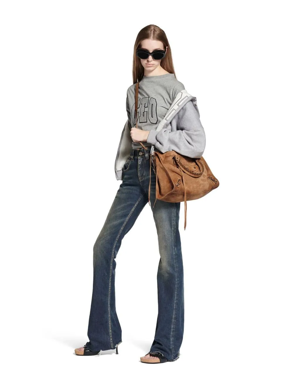 Camel Suede Le City Medium Bag sold by Fashion Clinic product image thumbnail 4