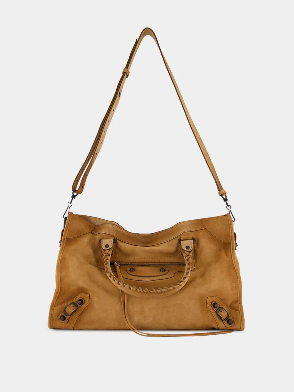Camel Suede Le City Medium Bag sold by Fashion Clinic product image thumbnail 3