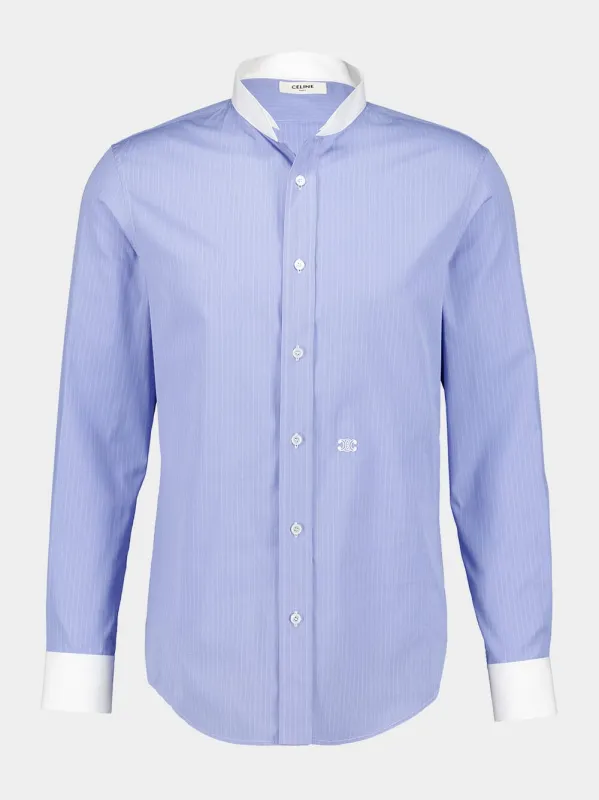 Shirt Long Sleeved Loose Col Inverse Oppo Toile Cotton sold by Fashion Clinic