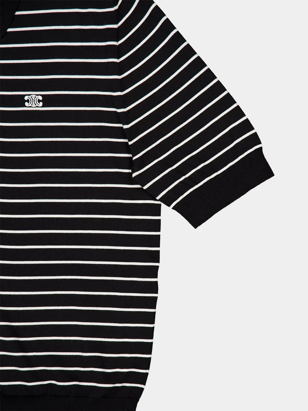 POLO S/S BRODE TRIOMPHE RAYE COTTON sold by Fashion Clinic product image thumbnail 4