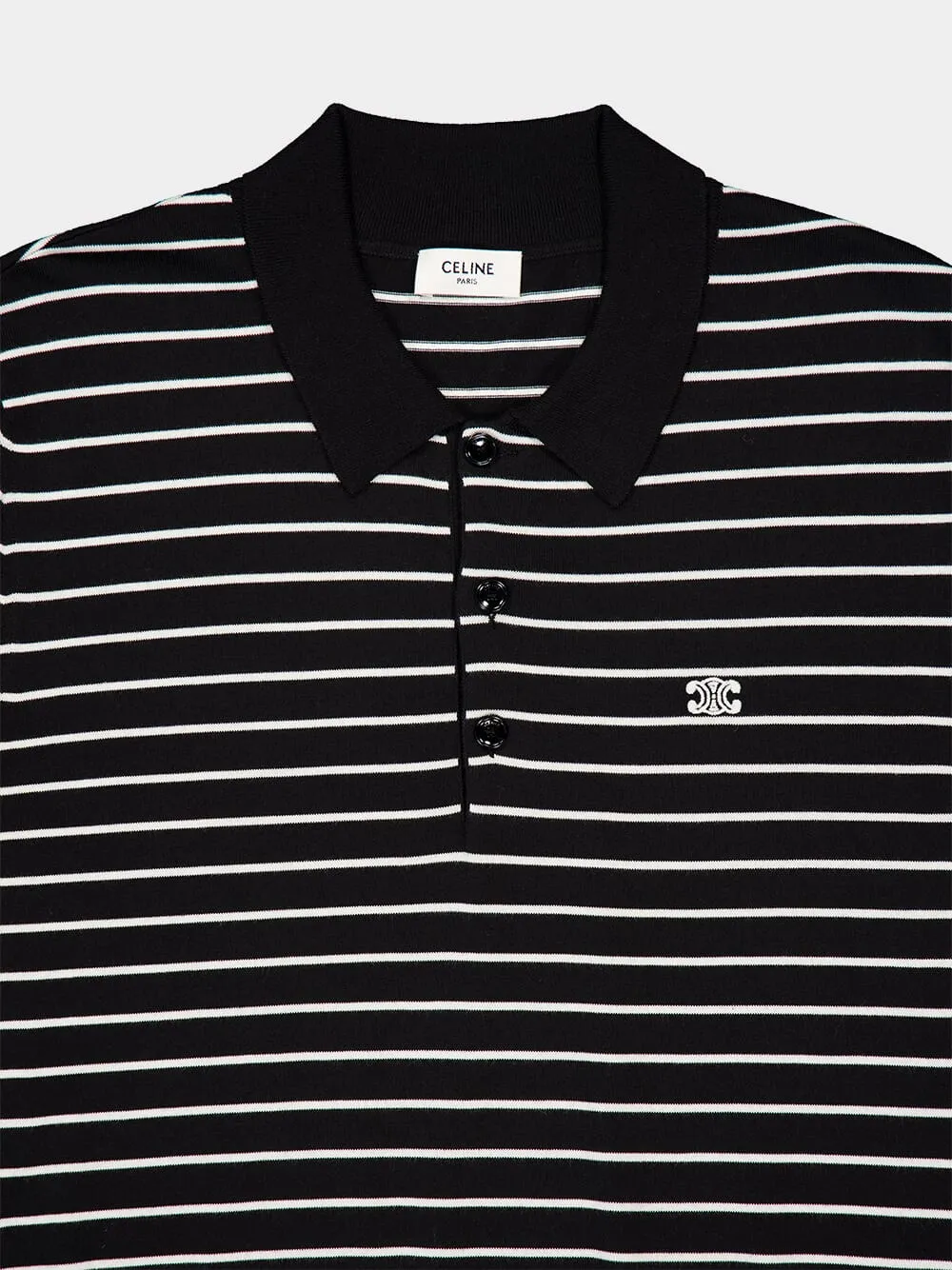 POLO S/S BRODE TRIOMPHE RAYE COTTON sold by Fashion Clinic product image thumbnail 3