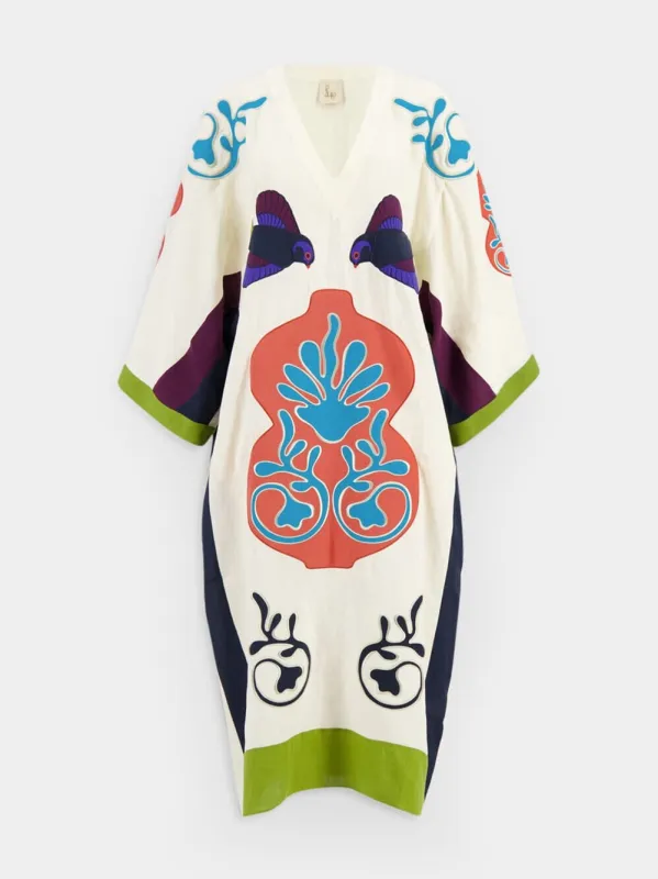 Embroidered Linen Dress sold by Fashion Clinic