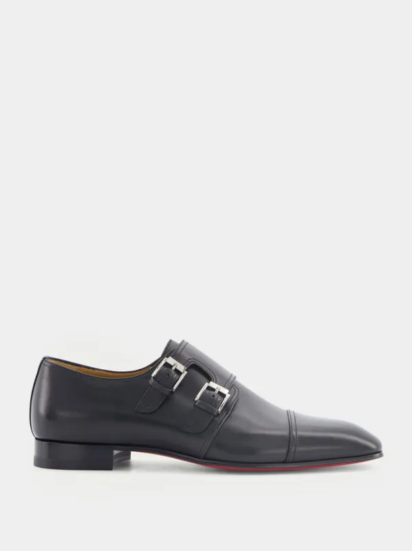 Mortimer double buckle leather shoes sold by Fashion Clinic