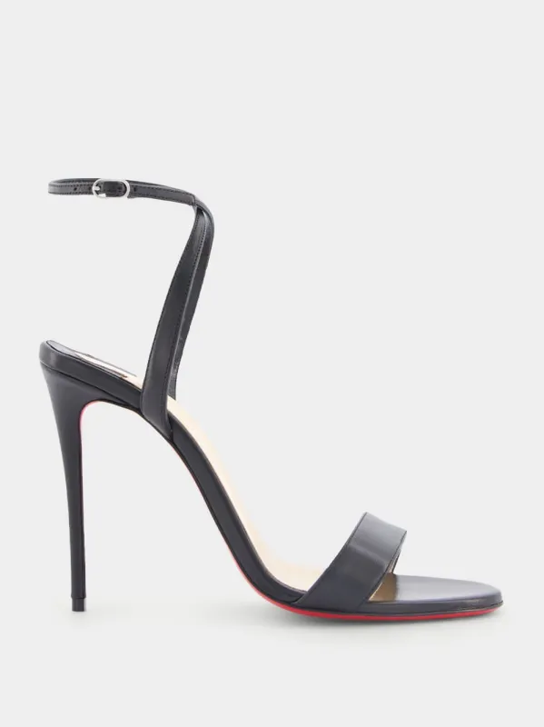 Loubigirl 100mm Black Nappa Leather Sandals sold by Fashion Clinic