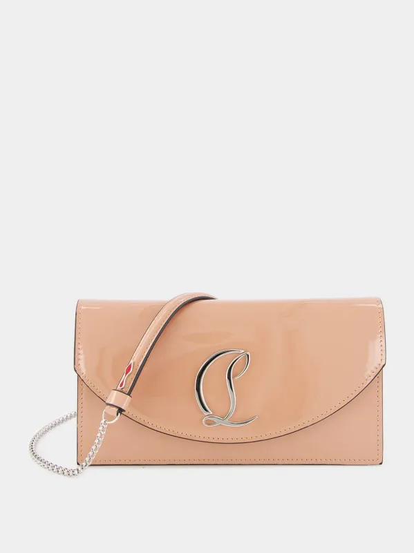 Loubi54 Beige leather clutch sold by Fashion Clinic