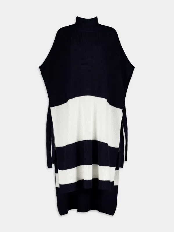 Paola Striped Poncho made by Fashion Clinic