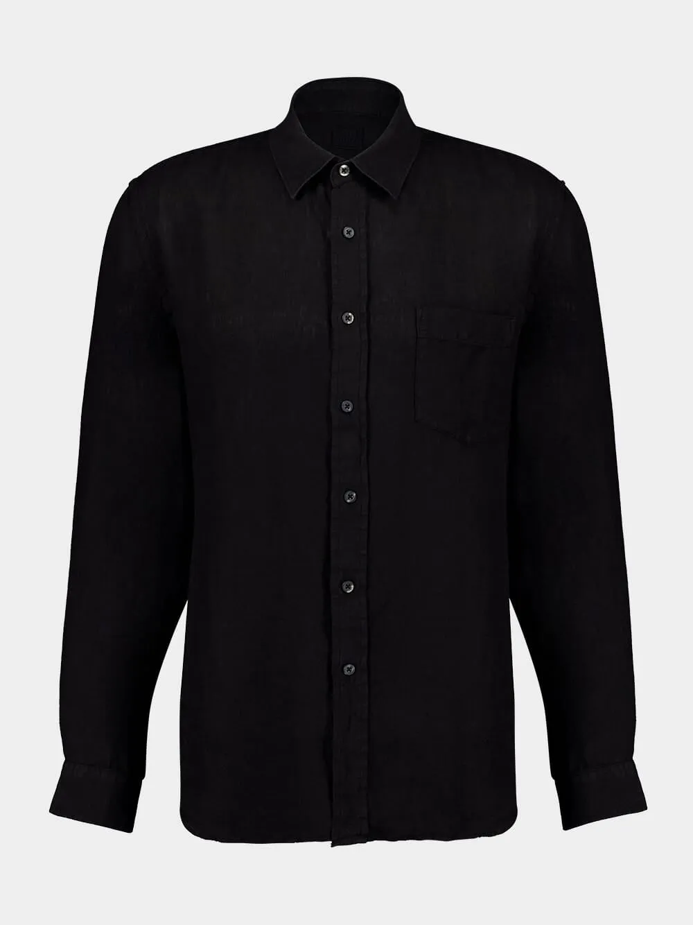 Black Linen Shirt sold by Fashion Clinic