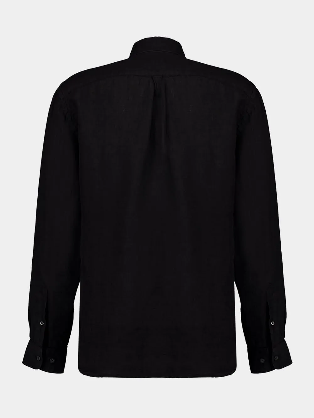 Black Linen Shirt sold by Fashion Clinic product image thumbnail 2