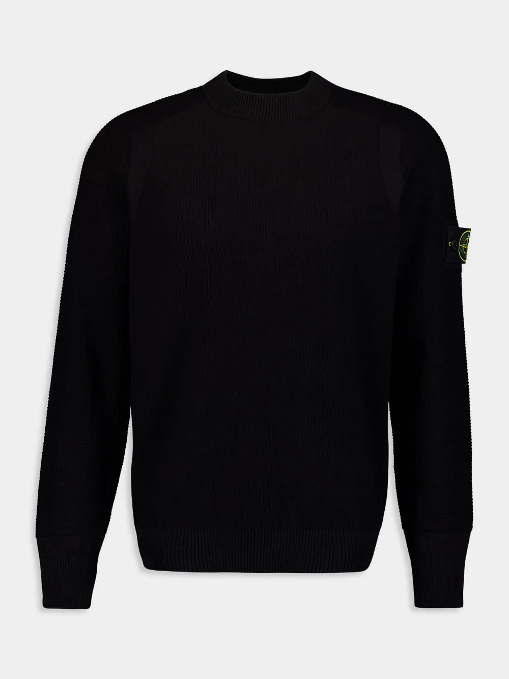 Black Organic Cotton Crewneck Knit sold by Fashion Clinic