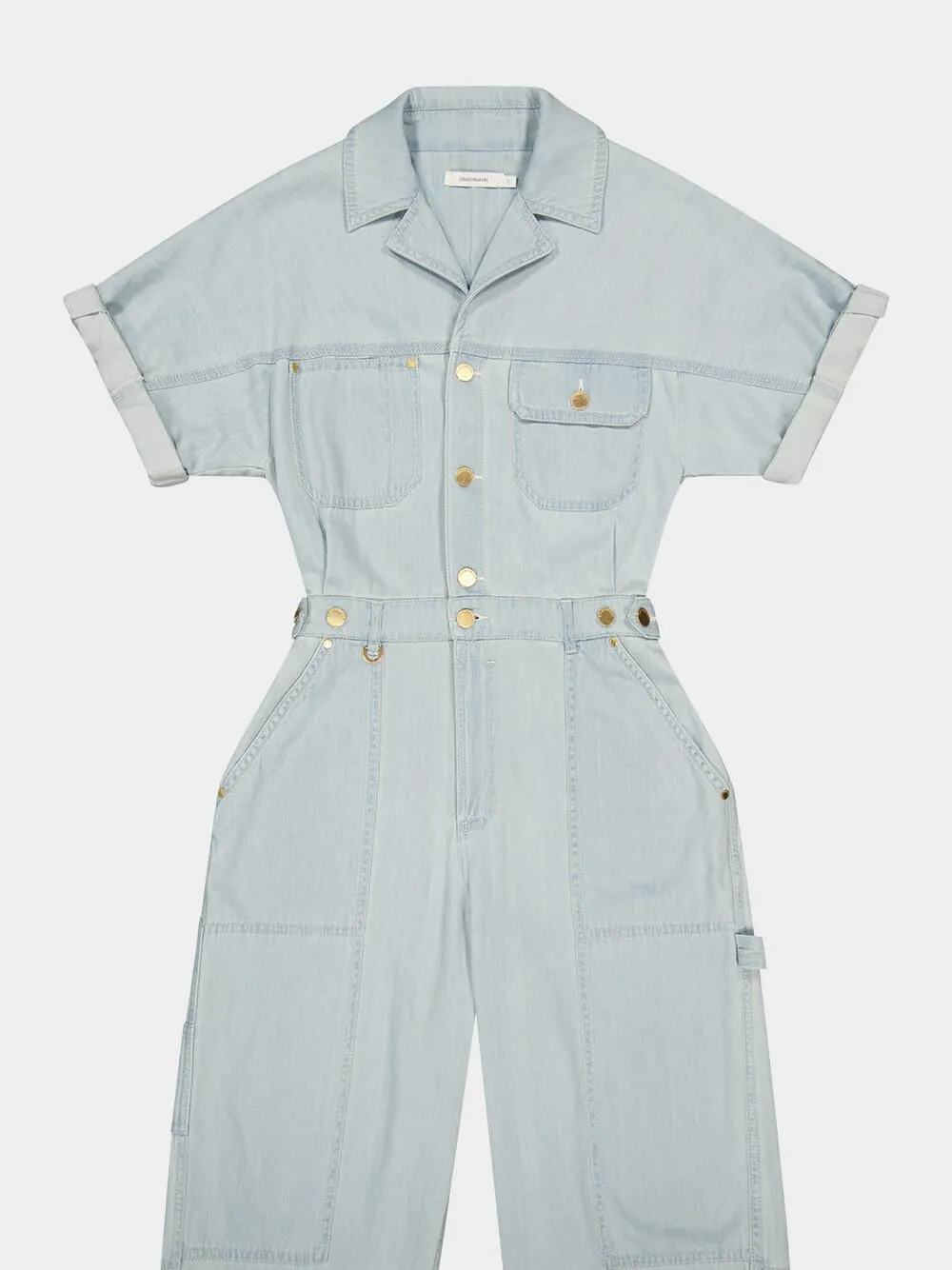 Light Blue Acacia Denim Boilersuit Jumpsuit sold by Fashion Clinic product image thumbnail 3