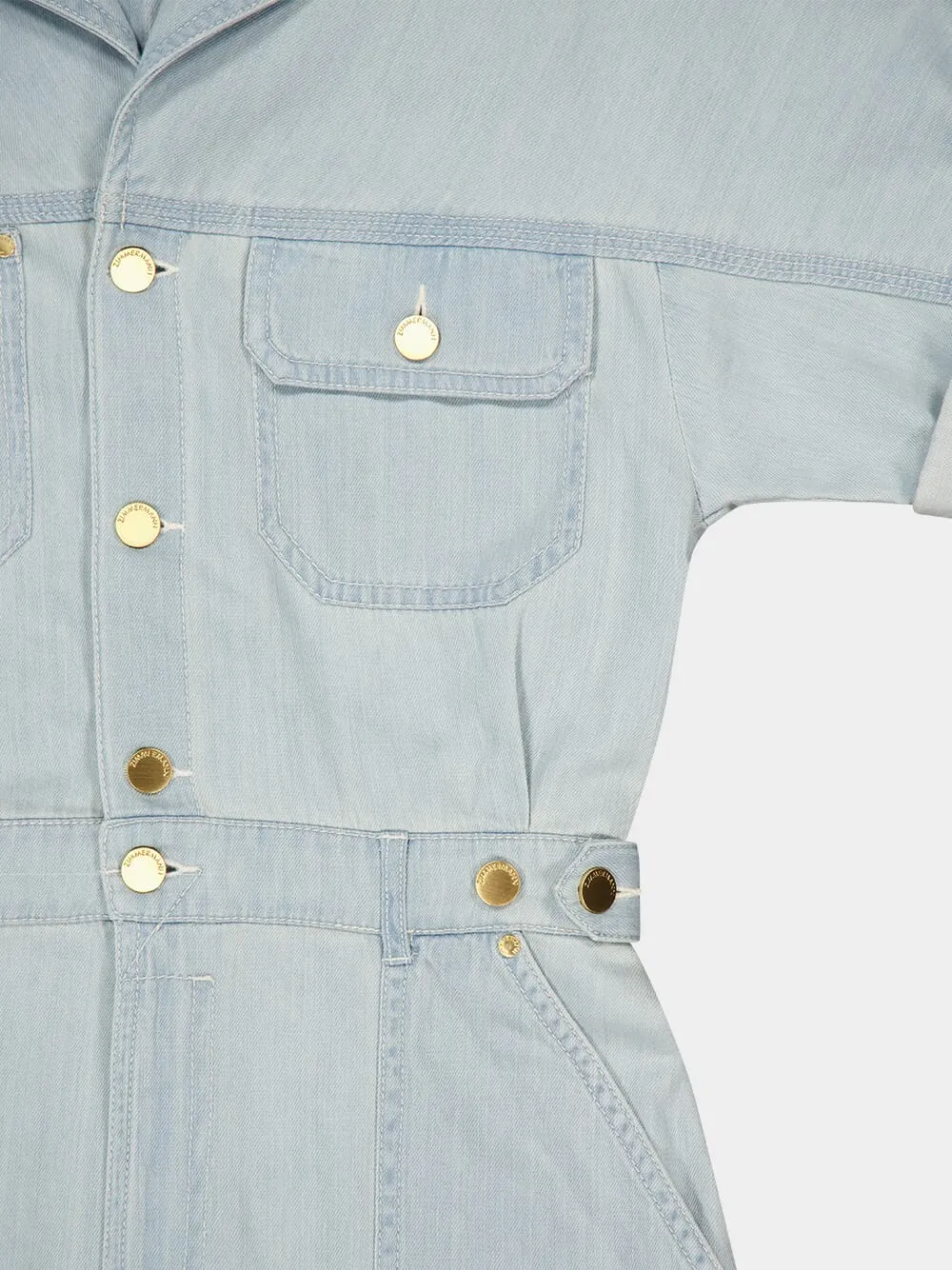 Light Blue Acacia Denim Boilersuit Jumpsuit sold by Fashion Clinic product image thumbnail 4