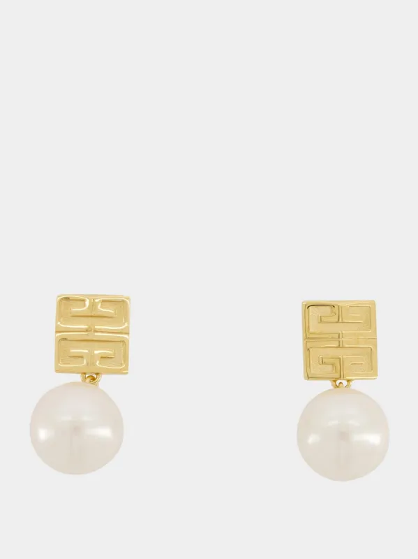 Gold 4G Earrings with Pearls made by Givenchy