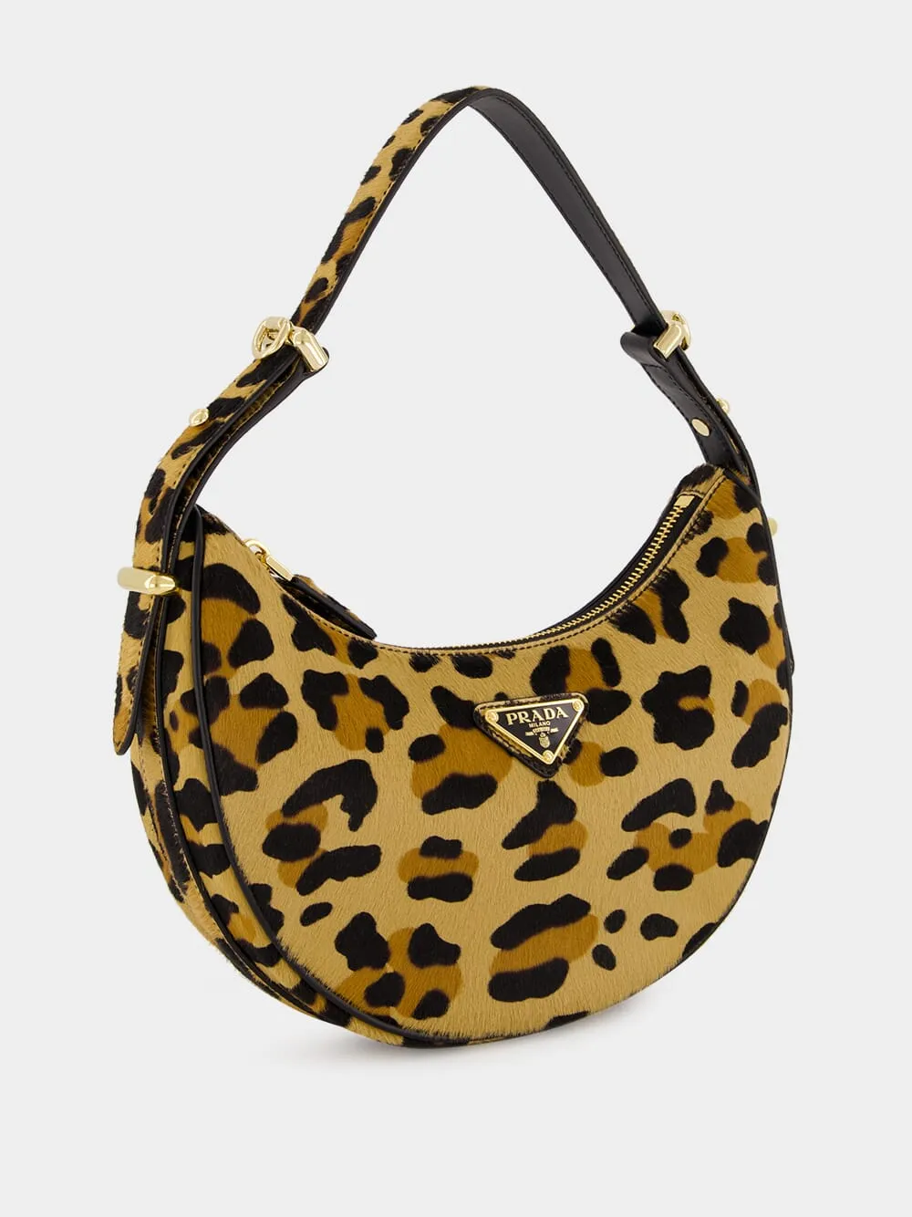 Leopard Print Arqué Leather Shoulder Bag sold by Fashion Clinic product image thumbnail 3