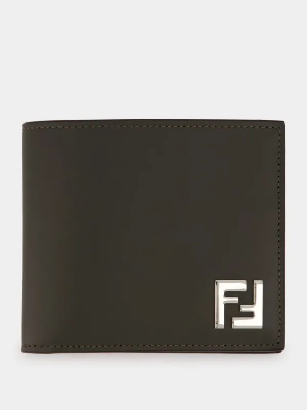 Khaki Green FF Bi-fold Wallet sold by Fashion Clinic