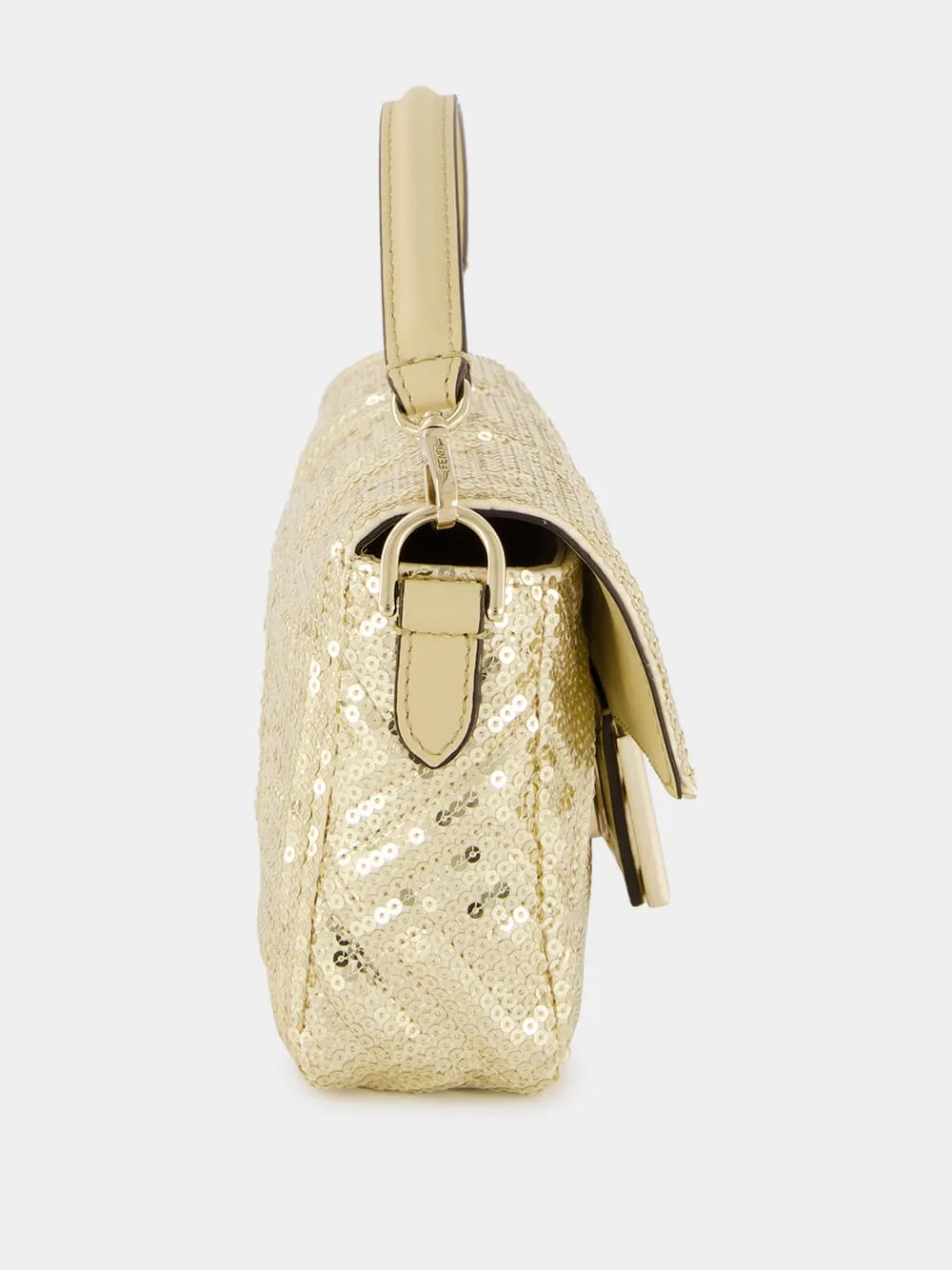 Gold Mini Baguette Sequin Bag sold by Fashion Clinic product image thumbnail 5