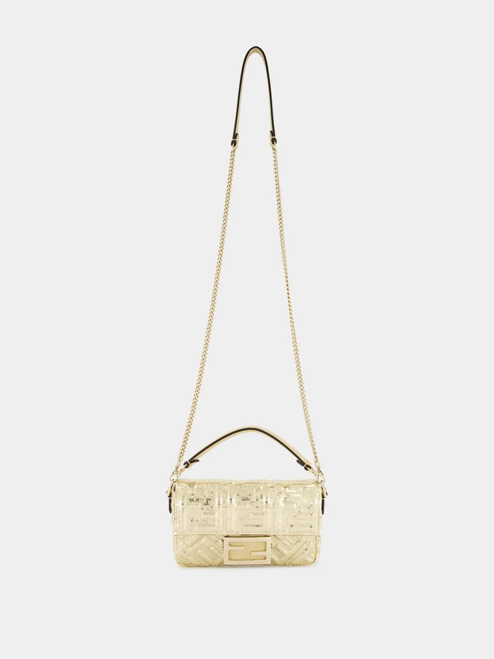 Gold Mini Baguette Sequin Bag sold by Fashion Clinic product image thumbnail 3