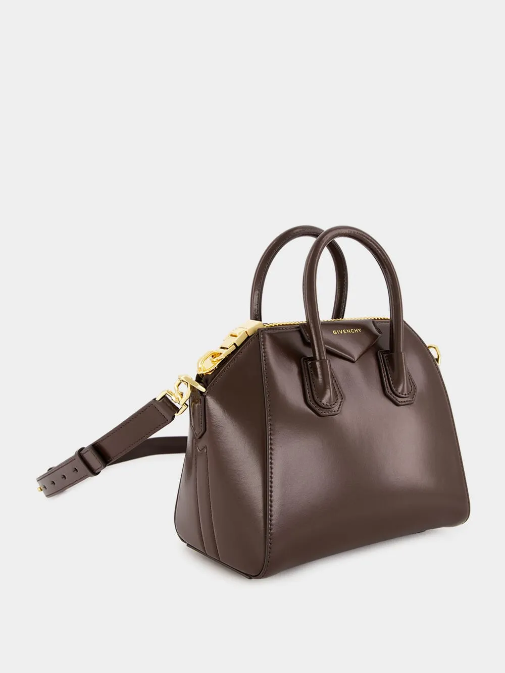Ebony Brown Mini Antigona Bag sold by Fashion Clinic product image thumbnail 4