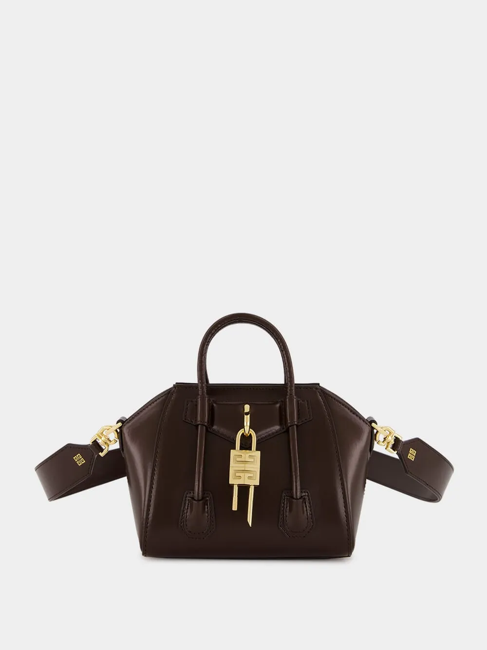 Ebony Brown Antigona Toy Lock Bag sold by Fashion Clinic