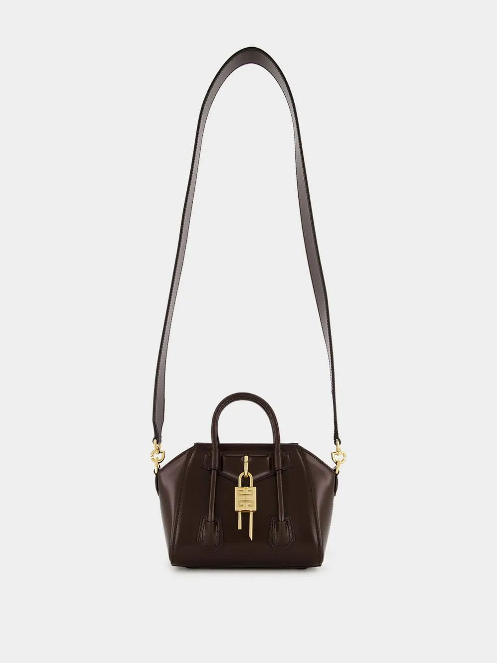 Ebony Brown Antigona Toy Lock Bag sold by Fashion Clinic product image thumbnail 3