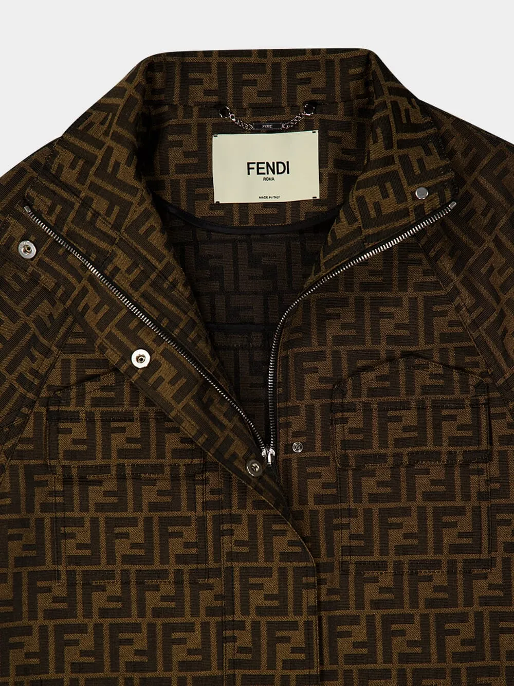 Brown FF Canvas Jacket sold by Fashion Clinic product image thumbnail 4