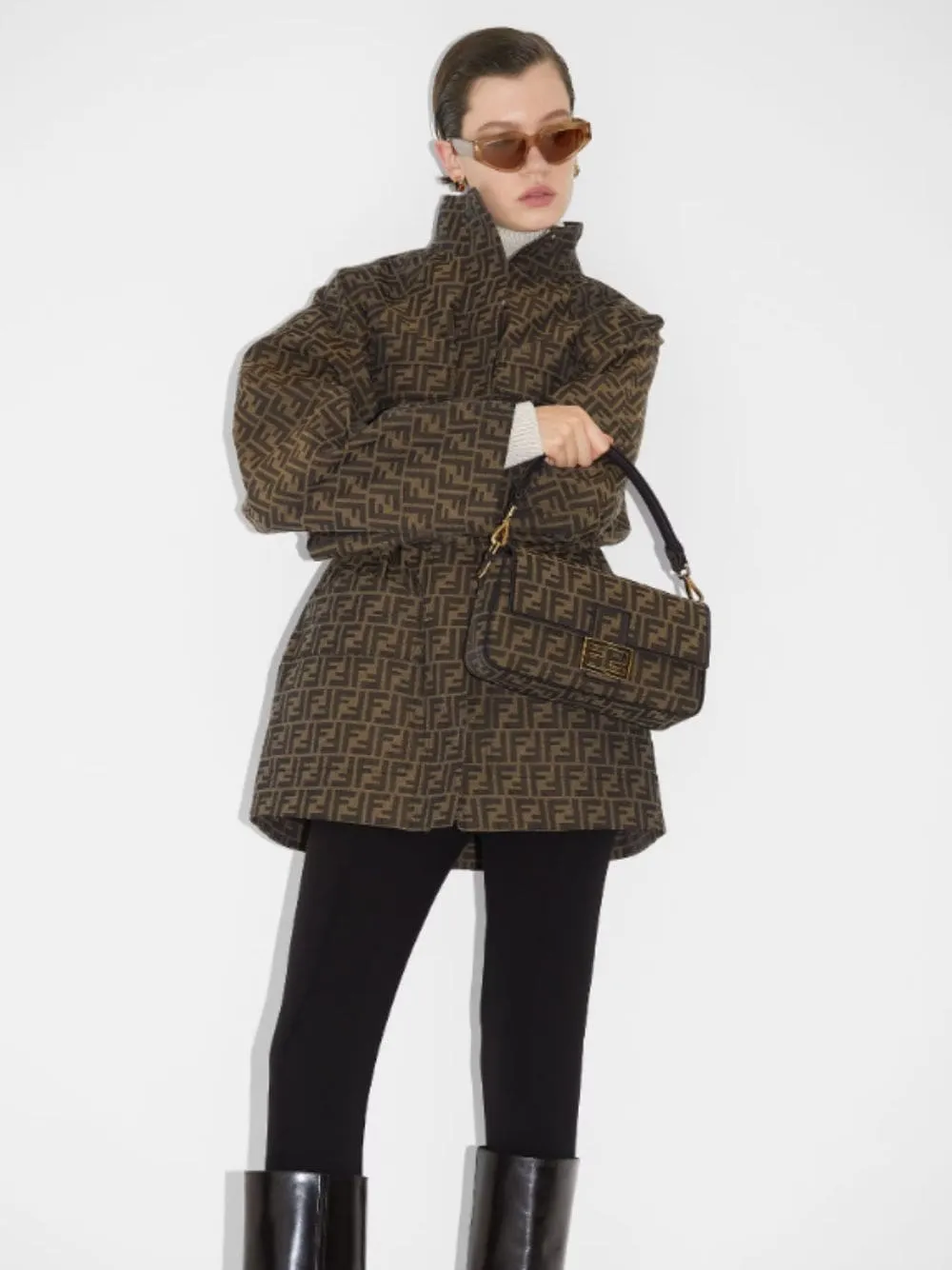 Brown FF Canvas Jacket sold by Fashion Clinic product image thumbnail 2