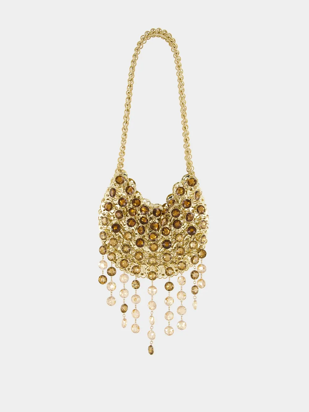 Gold Nano Bag with Gradient Crystal Strass sold by Fashion Clinic
